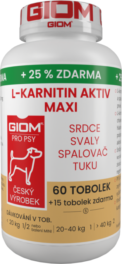 GIOM L-carnitine Active 60 capsules MAXI  + 25 % extra free