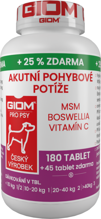 GIOM Acute Movement Problems 180 tablets  + 25 % extra free