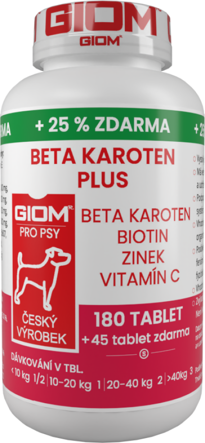 GIOM Beta-carotene PLUS 180 tablets  + 20% extra free